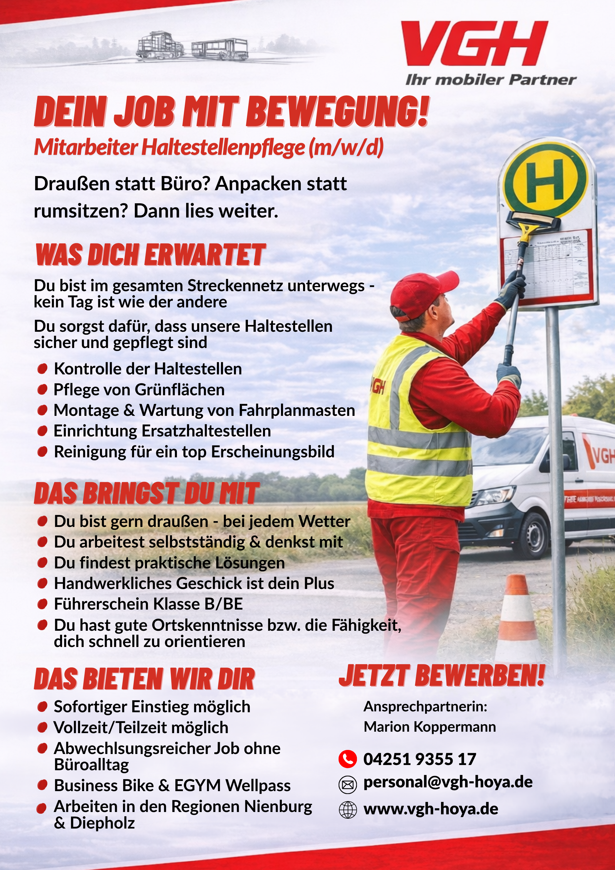 Haltestellenpflege DEIN JOB MIT BEWEGUNG